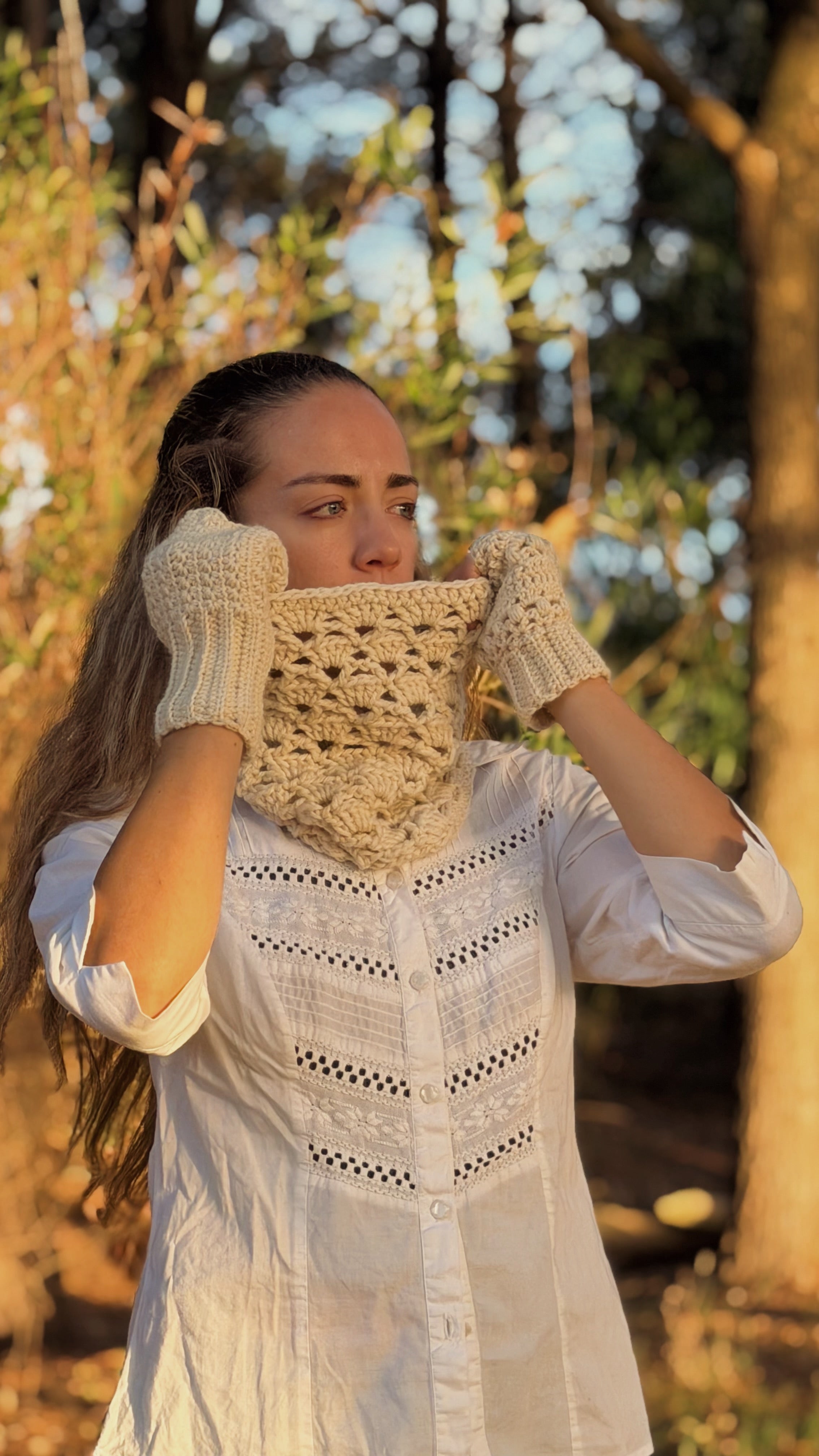 Cuellito crochet crudo